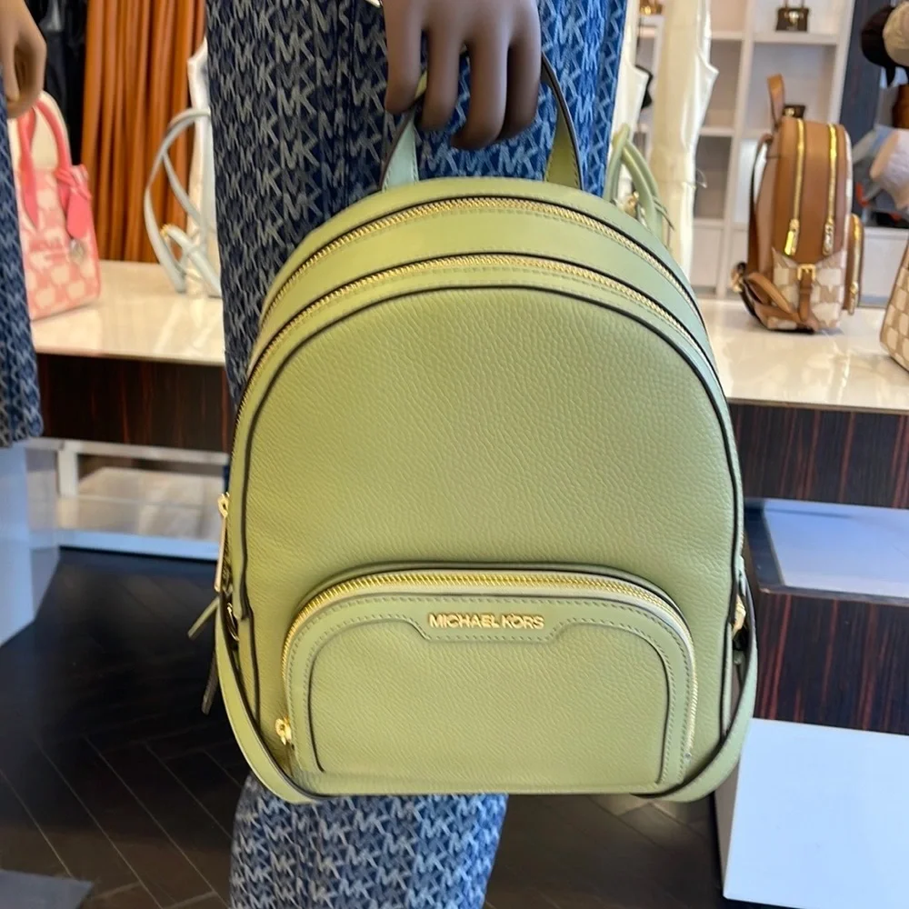 Michael Kors Jaycee Medium Logo Backpack Light Sage